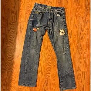 Parish Nation Children’s Blue Jeans with Patches, size 12
